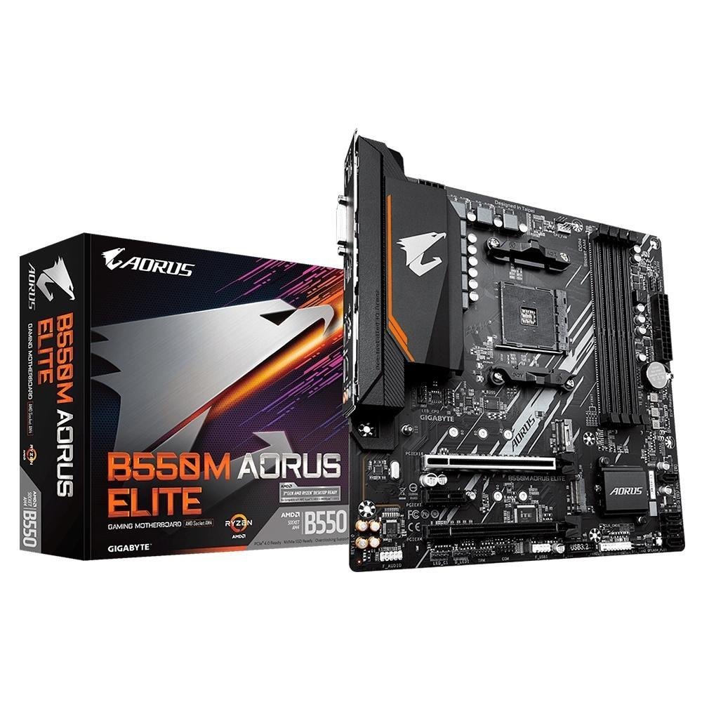 Kit Processador AMD Ryzen 5 5600 + Placa-Mãe Gigabyte B550M Aorus