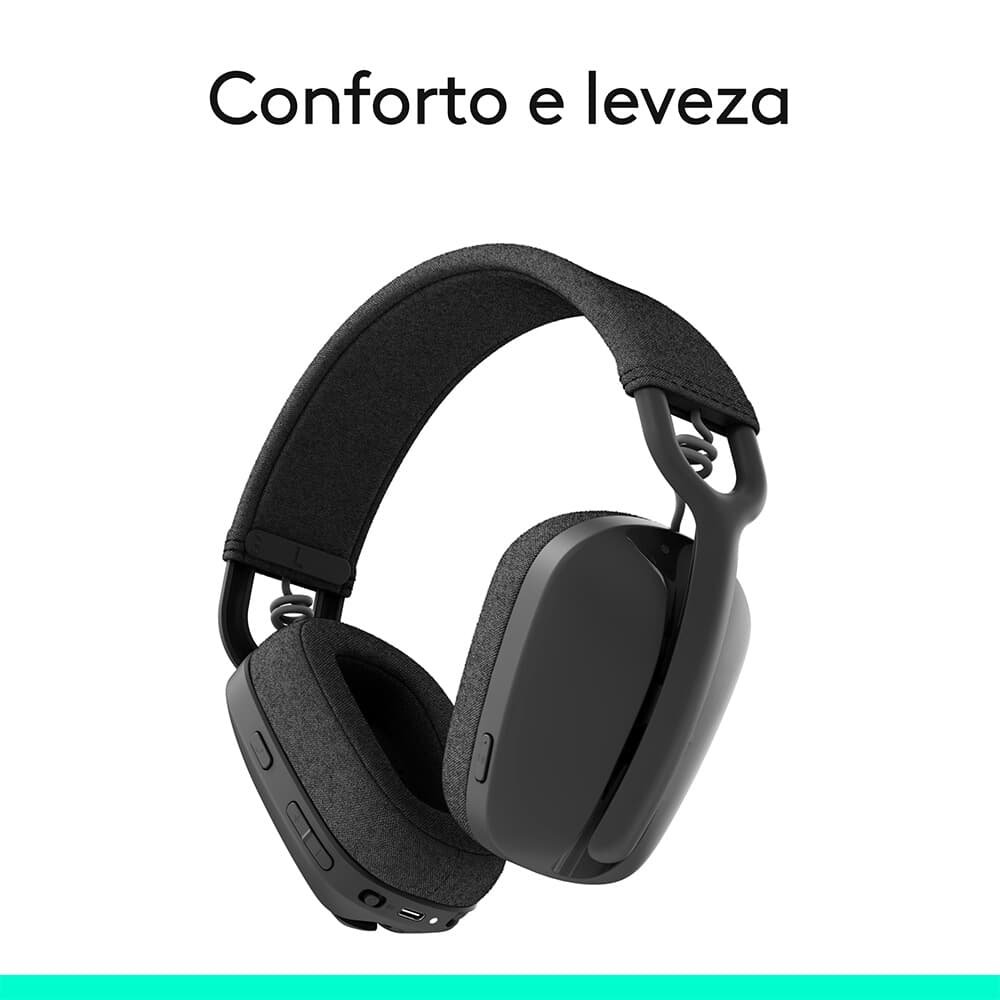 Headset S/ Fio Logitech Zone Vibe 100 | KaBuM!