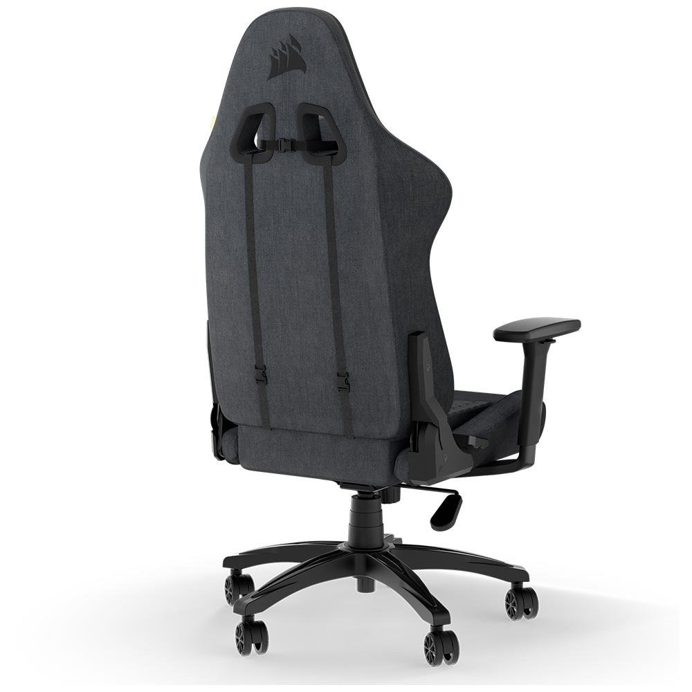 Cadeira Gamer Corsair TC100 Relaxed Fabric, Até 120Kg, Com Almofadas, Reclinável, Cilindro de Gás Classe 4, Preto e Cinza - CF-9010052-WW - view 6