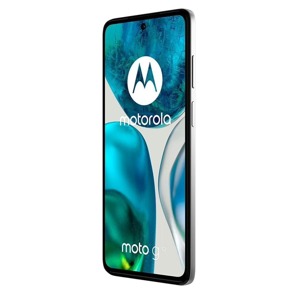 Smartphone Moto G52 128GB, RAM 4GB, Octa Core, Branco - PAU60019BR + SmartWatch KaBuM! Smart 500, Preto,Pulseira Extra Preto e Vermelho-KBSAC0 Smartphone Moto G52 128GB, RAM 4GB, Octa Core, Branco - PAU60019BR + SmartWatch KaBuM! Smart 500, Preto,Pulseira Extra Preto e Vermelho-KBSAC0