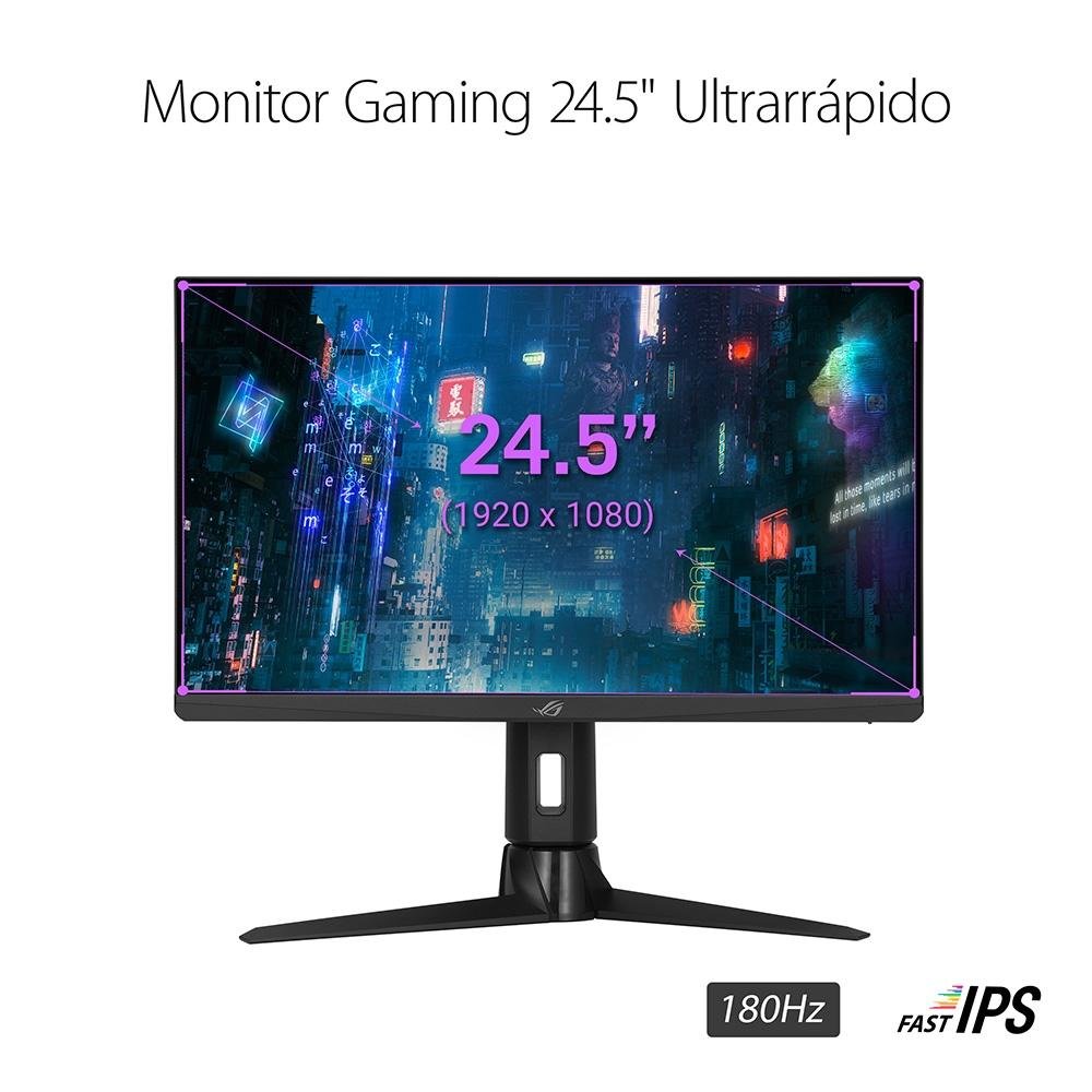 Monitor Asus Rog Strix 24.5, 180Hz | KaBuM!