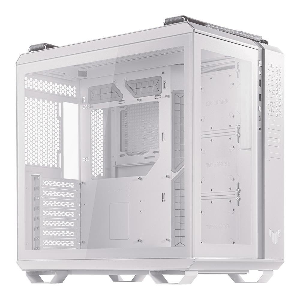 Gabinete Gamer Asus TUF Gaming GT502, Mid Tower, ATX, Frontal e Lateral em Vidro Temperado, Branco - 90DC0093-B00000