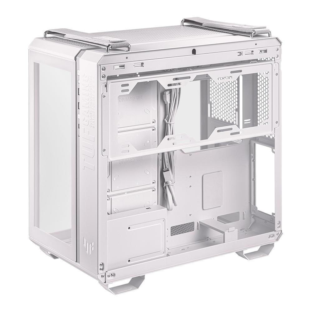 Gabinete Gamer Asus TUF Gaming GT502, Mid Tower, ATX, Frontal e Lateral em Vidro Temperado, Branco - 90DC0093-B00000