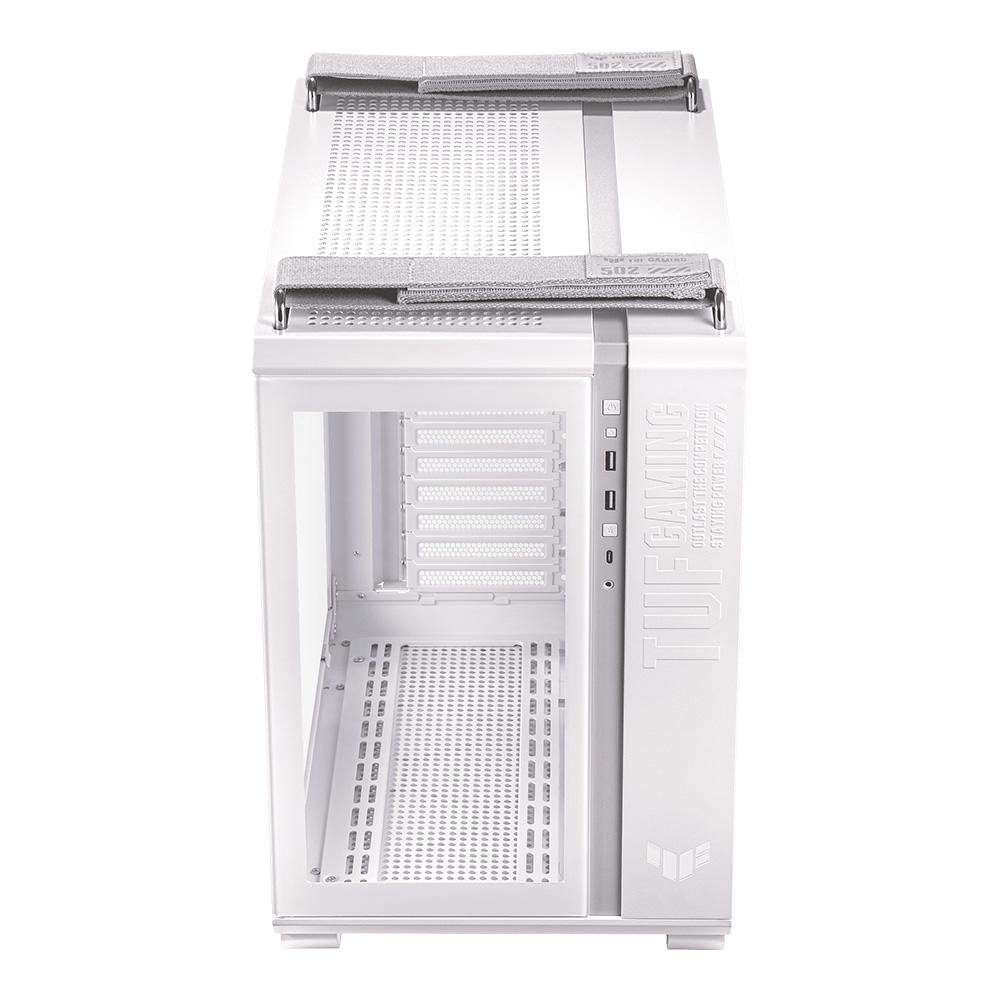 Gabinete Gamer Asus TUF Gaming GT502, Mid Tower, ATX, Frontal e Lateral em Vidro Temperado, Branco - 90DC0093-B00000