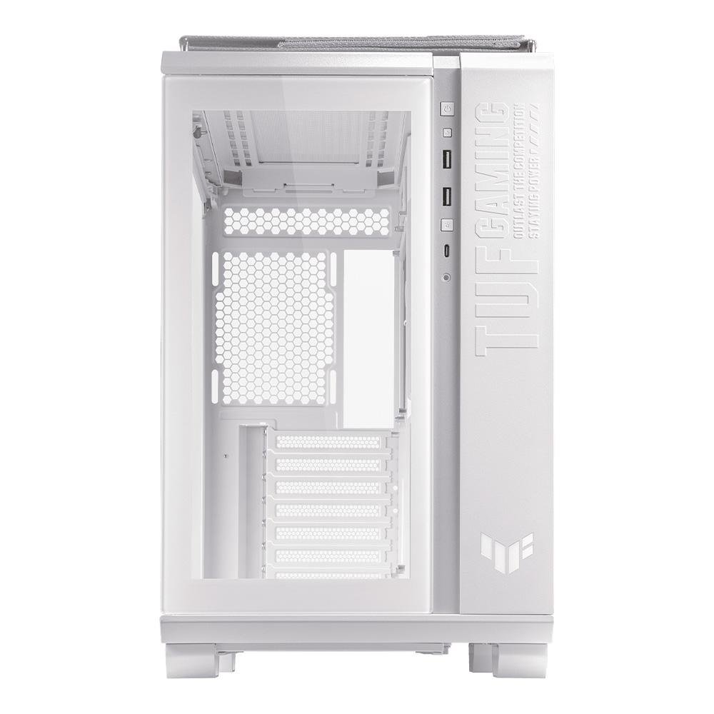 Gabinete Gamer Asus TUF Gaming GT502, Mid Tower, ATX, Frontal e Lateral em Vidro Temperado, Branco - 90DC0093-B00000