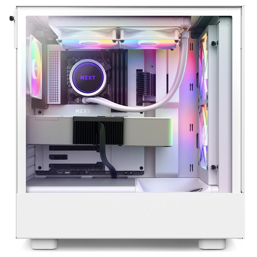 Gabinete NZXT H5 Flow RGB, Fans RGB | KaBuM!