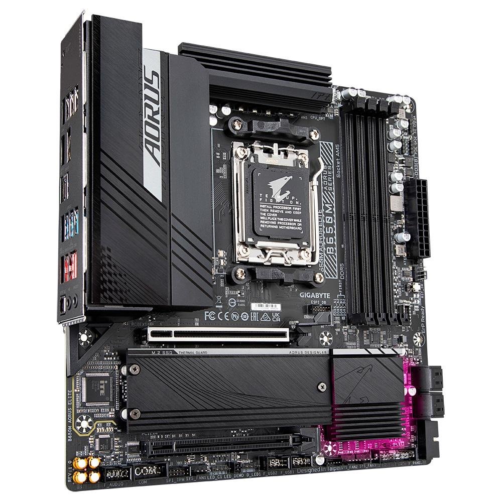 Placa-Mãe Gigabyte B650M Aorus Elite, AMD, Micro ATX, DDR5, Preto - B650M AORUS ELITE Placa-Mãe Gigabyte B650M Aorus Elite, AMD, Micro ATX, DDR5, Preto - B650M AORUS ELITE