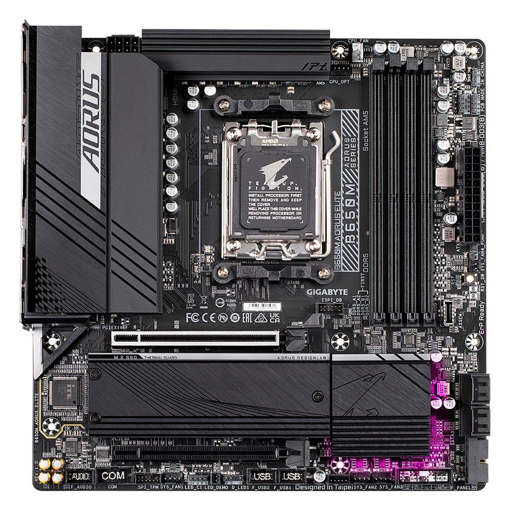 Placa-Mãe Gigabyte B650M Aorus Elite, AMD, Micro ATX, DDR5, Preto - B650M AORUS ELITE Placa-Mãe Gigabyte B650M Aorus Elite, AMD, Micro ATX, DDR5, Preto - B650M AORUS ELITE