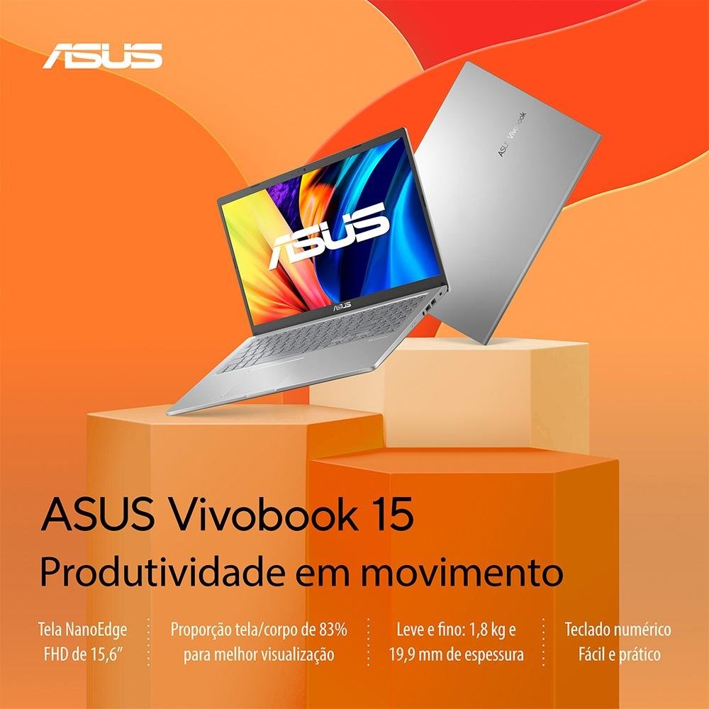 Notebook Asus Vivobook 15 Intel Core i3-1115G4 | KaBuM!