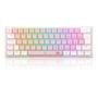 Teclado Mecânico Gamer Redragon Anivia, RGB, Switch Blue, Wired, ABNT2, Rosa e Branco - K614PW-RGB (PT-BLUE)