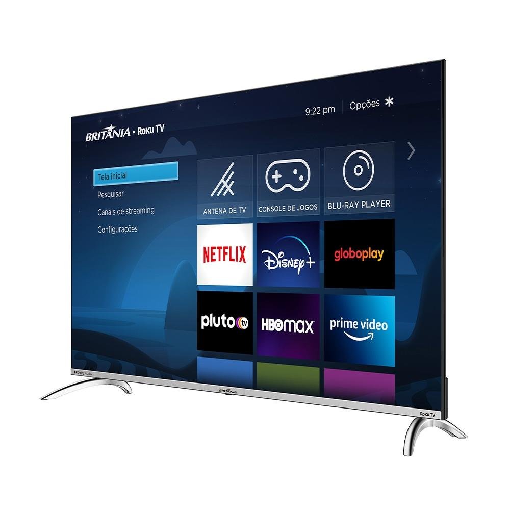 Smart TV Britânia 50 Polegadas 4K UHD, 4 HDMI, 2 USB, Wi-Fi - 99503039 Smart TV Britânia 50 Polegadas 4K UHD, 4 HDMI, 2 USB, Wi-Fi - 99503039