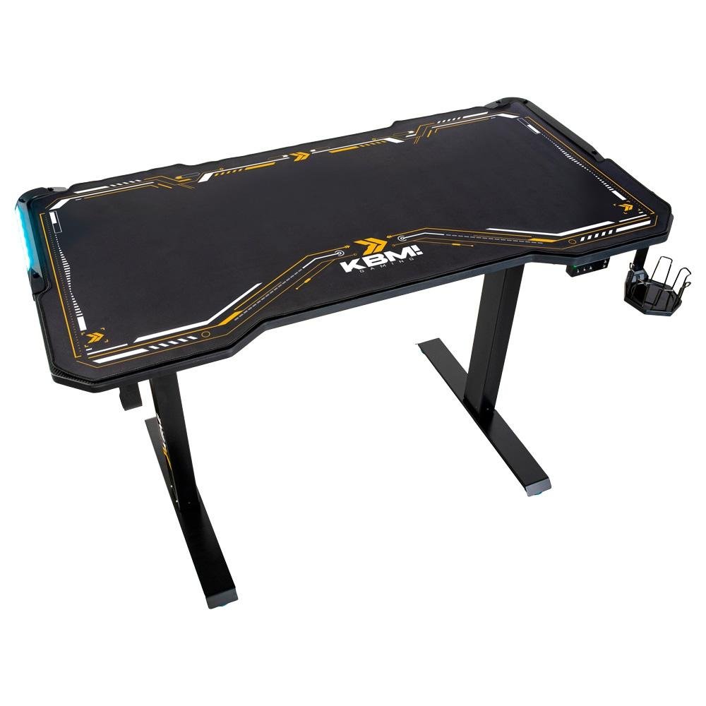 Mesa Gamer KBM! GAMING DG550, Preta com Regulagem de Altura Automática, Mousepad Insano, Rgb - KGDG550PT Mesa Gamer KBM! GAMING DG550, Preta com Regulagem de Altura Automática, Mousepad Insano, Rgb - KGDG550PT