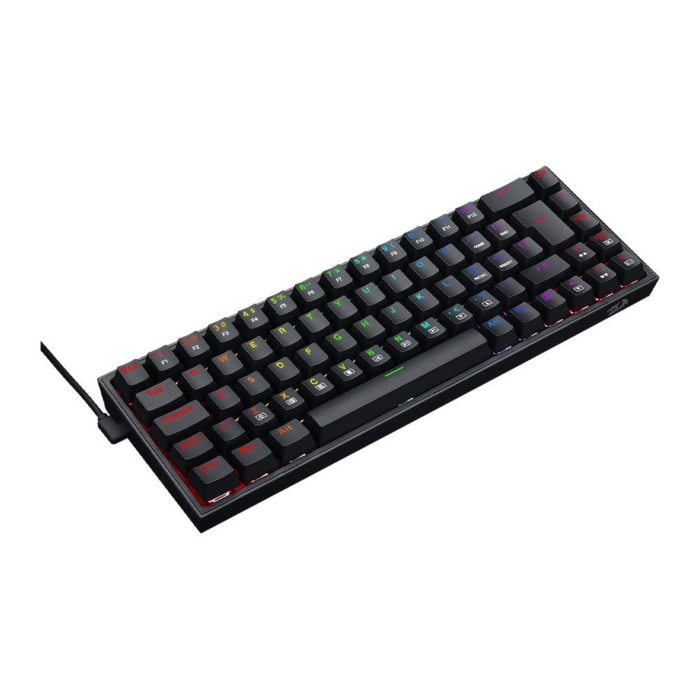 Teclado Mecanico Gamer Redragon Castor, RGB, Switch Blue, ABNT2, Preto - K631-RGB (PT-BLUE)