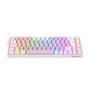 Teclado Mecânico Gamer Redragon Castor, RGB, Switch Blue, ABNT2, Rosa e Branco - K631PW-RGB (PT-BLUE)