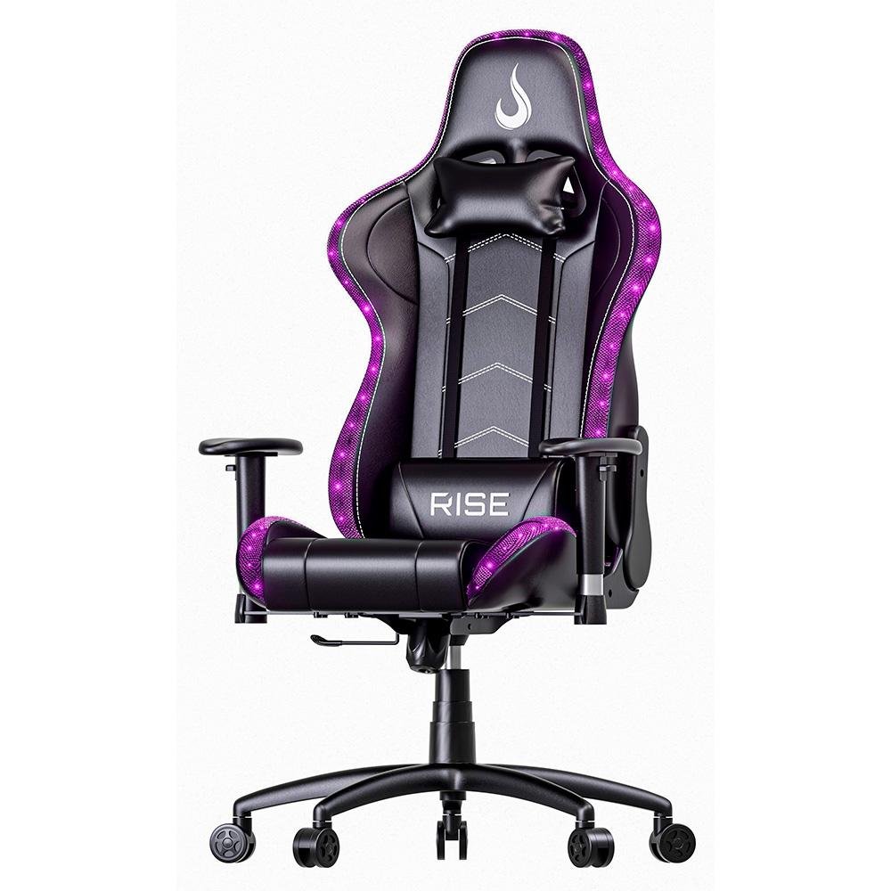 Cadeira Gamer Rise Mode Z6, Ângulo Ajustável, Braço 2D, ARGB, Preto - RM-CG-06-BK-RGB - view 6
