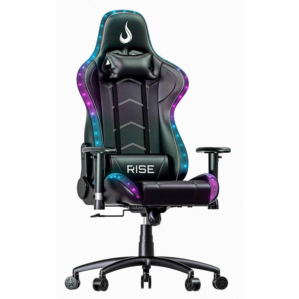 Cadeira Gamer Rise Mode Z6, Ângulo Ajustável, Braço 2D, ARGB, Preto - RM-CG-06-BK-RGB - view 4