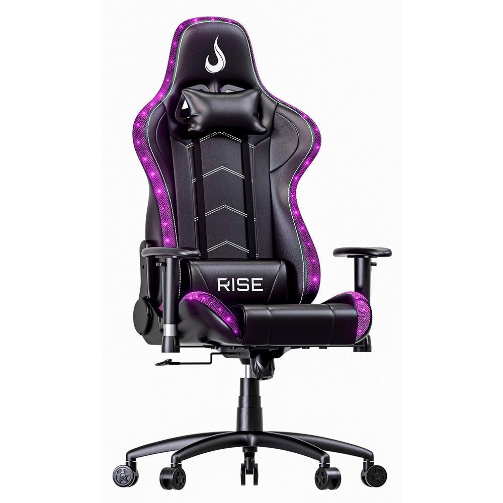 Cadeira Gamer Rise Mode Z6, Ângulo Ajustável, Braço 2D, ARGB, Preto - RM-CG-06-BK-RGB - view 9