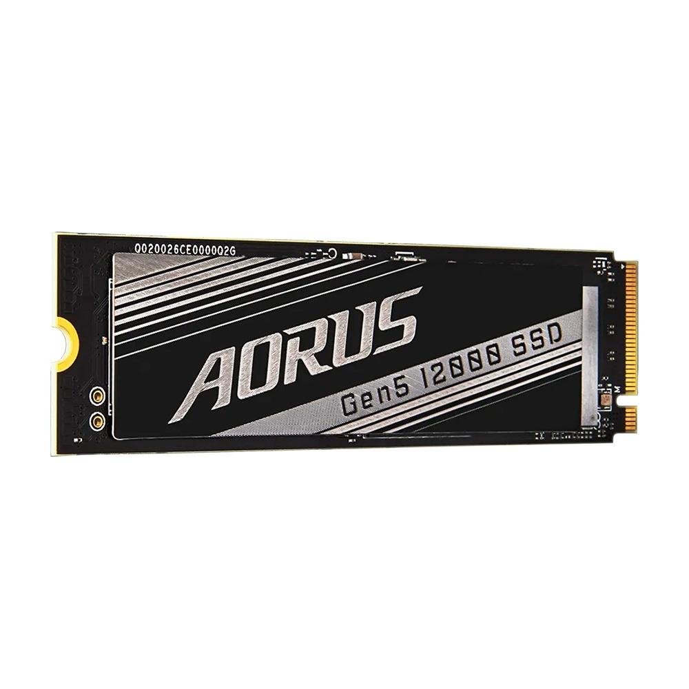 SSD Gigabyte AORUS Gen5 12000 1TB, PCI-Express 5.0x4, NVMe 2.0, Leitura:11700MB/s e Gravação:9500MB/s, Preto - AG512K1TB SSD Gigabyte AORUS Gen5 12000 1TB, PCI-Express 5.0x4, NVMe 2.0, Leitura:11700MB/s e Gravação:9500MB/s, Preto - AG512K1TB