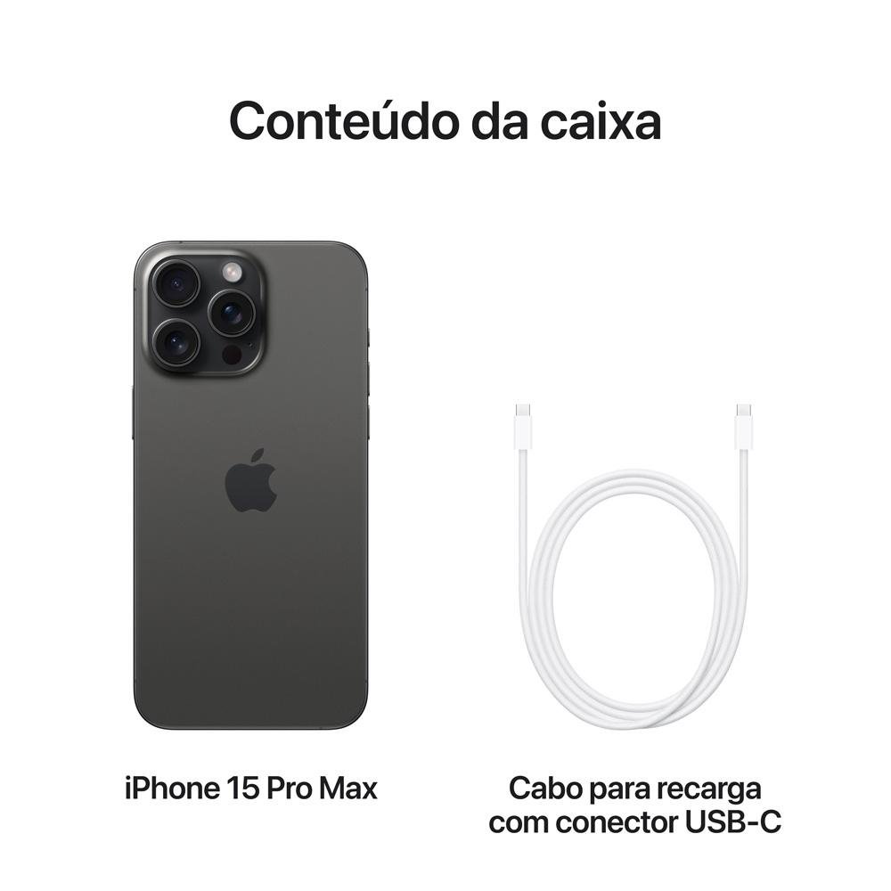 iPhone 15 Pro Max 512GB Preto Titanium | KaBuM!