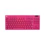 Teclado Gamer Sem Fio Logitech G Pro X com design TKL, Layout US, RGB LIGHTSYNC e Switch Exclusivo GX Brown Tactile, Rosa Magenta- 920-012154
