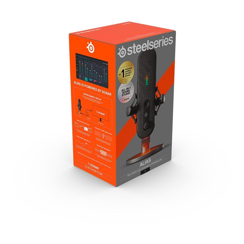 Microfone Gamer De Mesa Steelseries Alias | KaBuM!
