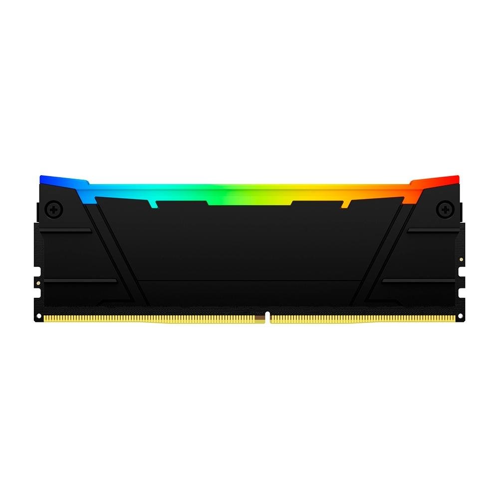 Memória RAM Kingston Fury Renegade, RGB, 32GB, DDR4, (2x16GB), 3200MHz, CL16, Preto - KF432C16RB12AK2/32 Memória RAM Kingston Fury Renegade, RGB, 32GB, DDR4, (2x16GB), 3200MHz, CL16, Preto - KF432C16RB12AK2/32