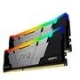 Memória RAM Kingston Fury Renegade, RGB, 32GB, DDR4, (2x16GB), 3200MHz, CL16, Preto - KF432C16RB12AK2/32