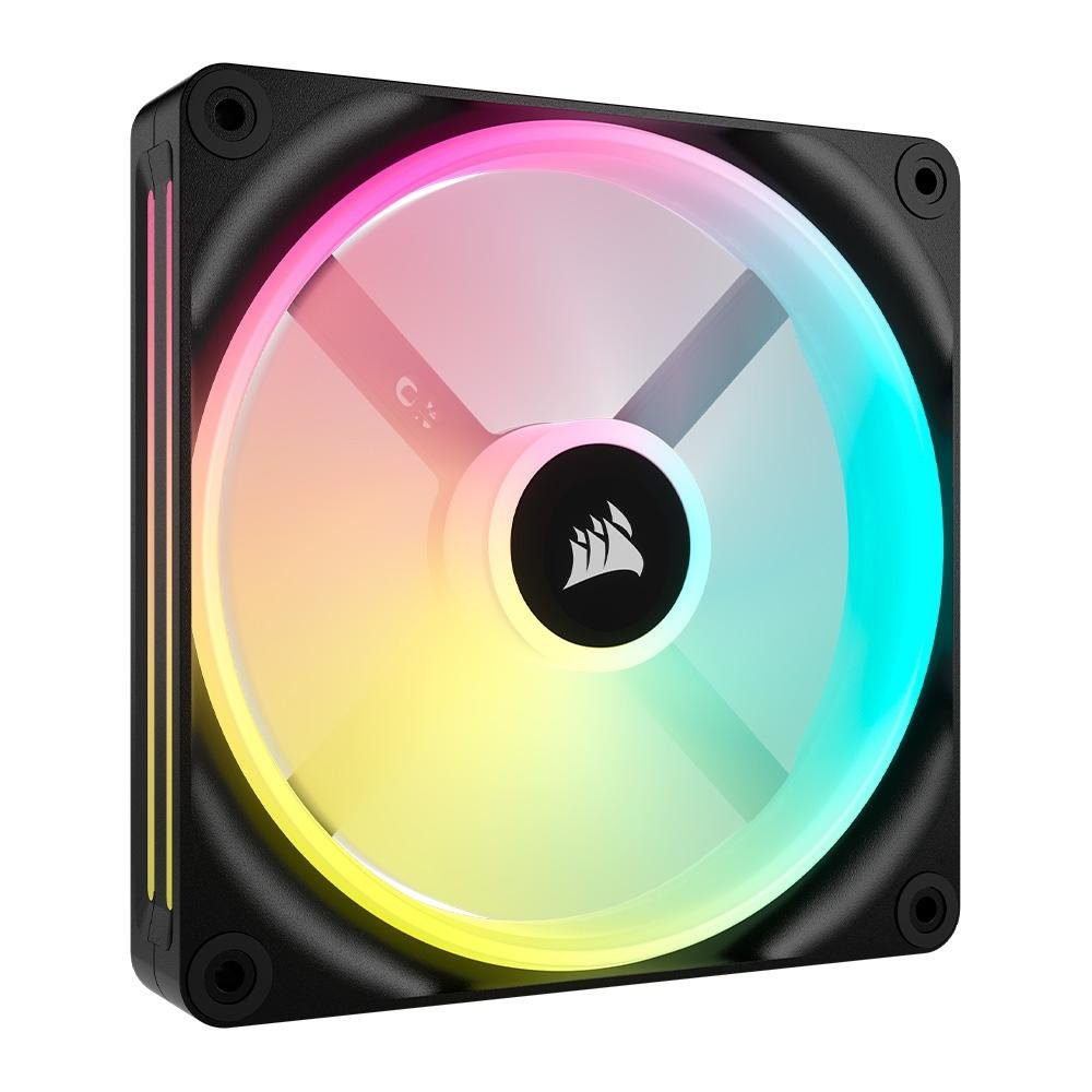 Kit Com 2 Ventoinhas Corsair iCUE LINK QX140, 140mm, RGB, Preto - CO-9051004-WW