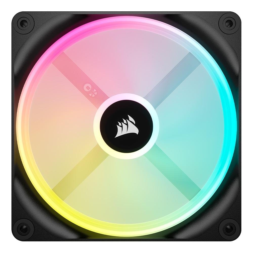 Kit Com 2 Ventoinhas Corsair iCUE LINK QX140, 140mm, RGB, Preto - CO-9051004-WW