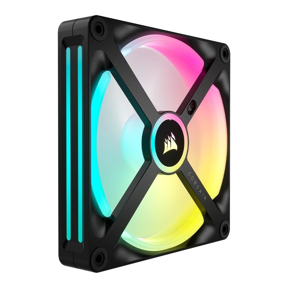 Kit Com 2 Ventoinhas Corsair iCUE LINK QX140, 140mm, RGB, Preto - CO-9051004-WW