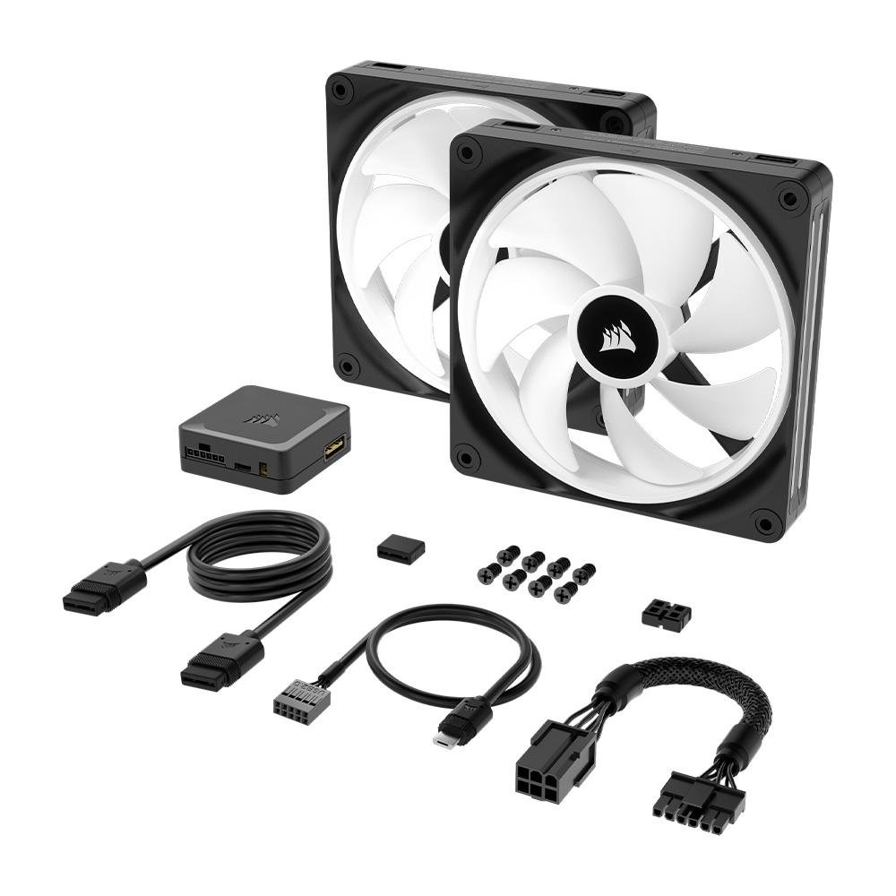 CORSAIR iCUE LINK QX140 RGB PWM 2セット Kit Cooler FAN 2 Un Corsair QX140 | KaBuM!
