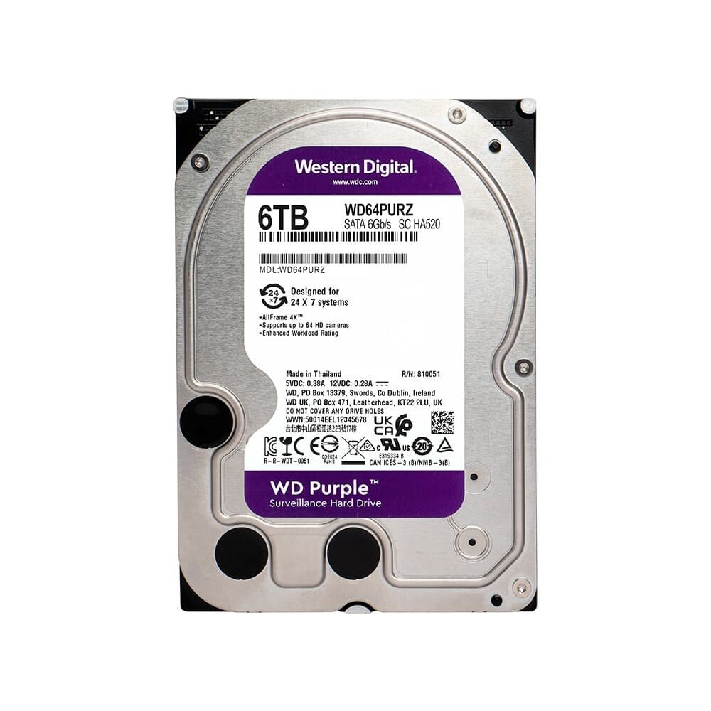 HD WD 6TB Purple, 3.5', SATA | KaBuM!