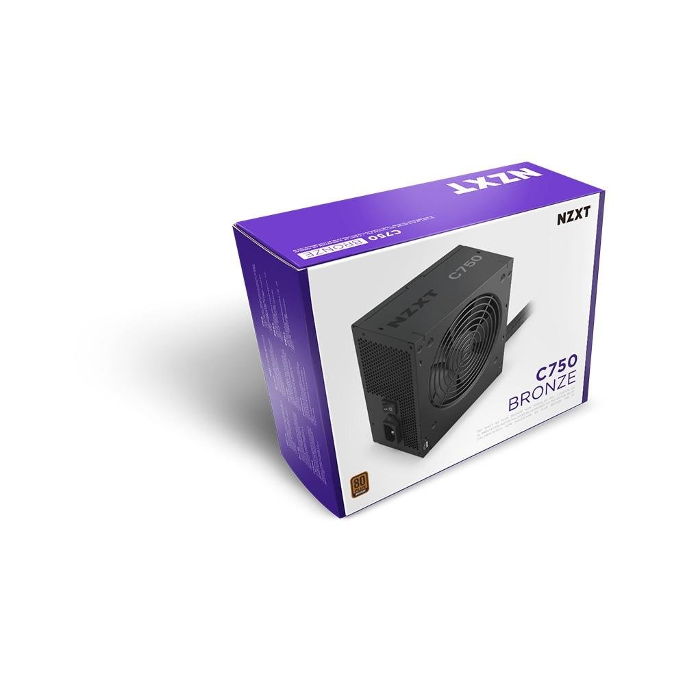 Fonte NZXT C Series 750W 80 Plus Bronzev2 | KaBuM!