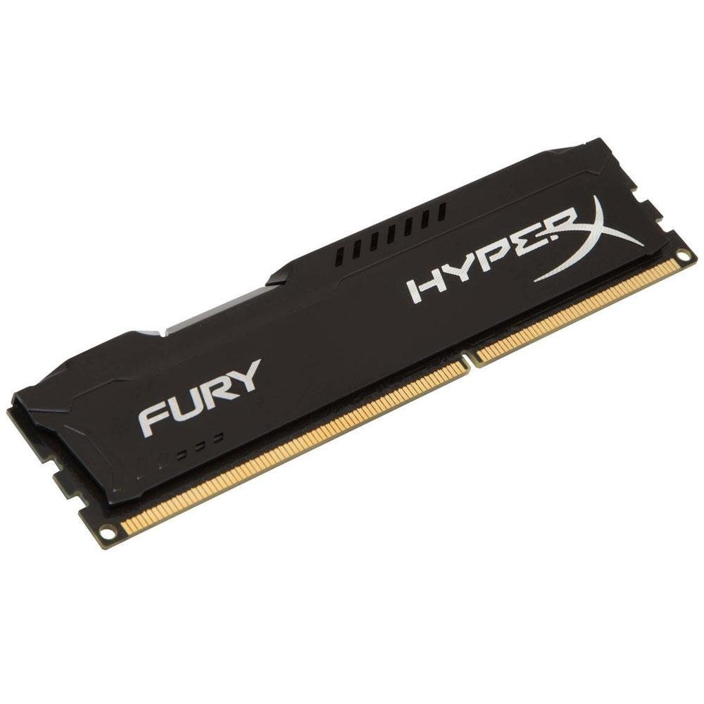 Memória RAM HyperX Fury, 8GB, 1600MHz, DDR3, CL10, Preto - HX316C10FB/8 Memória RAM HyperX Fury, 8GB, 1600MHz, DDR3, CL10, Preto - HX316C10FB/8