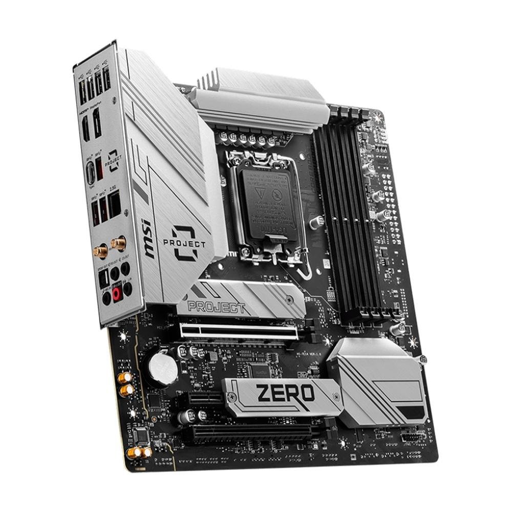 Placa-Mãe MSI B760M Project Zero, Intel LGA 1700, M-ATX, DDR5, Wi-Fi, Preto - B760M PROJECT ZERO