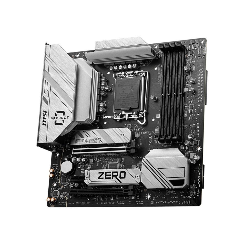 Placa-Mãe MSI B760M Project Zero, Intel LGA 1700, M-ATX, DDR5, Wi-Fi, Preto - B760M PROJECT ZERO