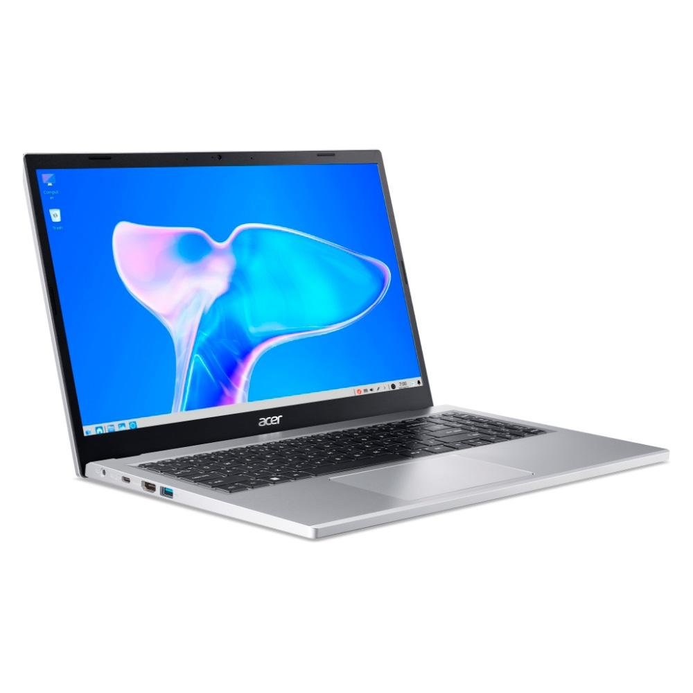 Notebook Acer Aspire 3 AMD Ryzen 5-7520U, 16GB RAM, SSD 512GB, 15.6" HD, AMD Radeon Graphics, Linux Gutta, Prata - A315-24P-R3CQ