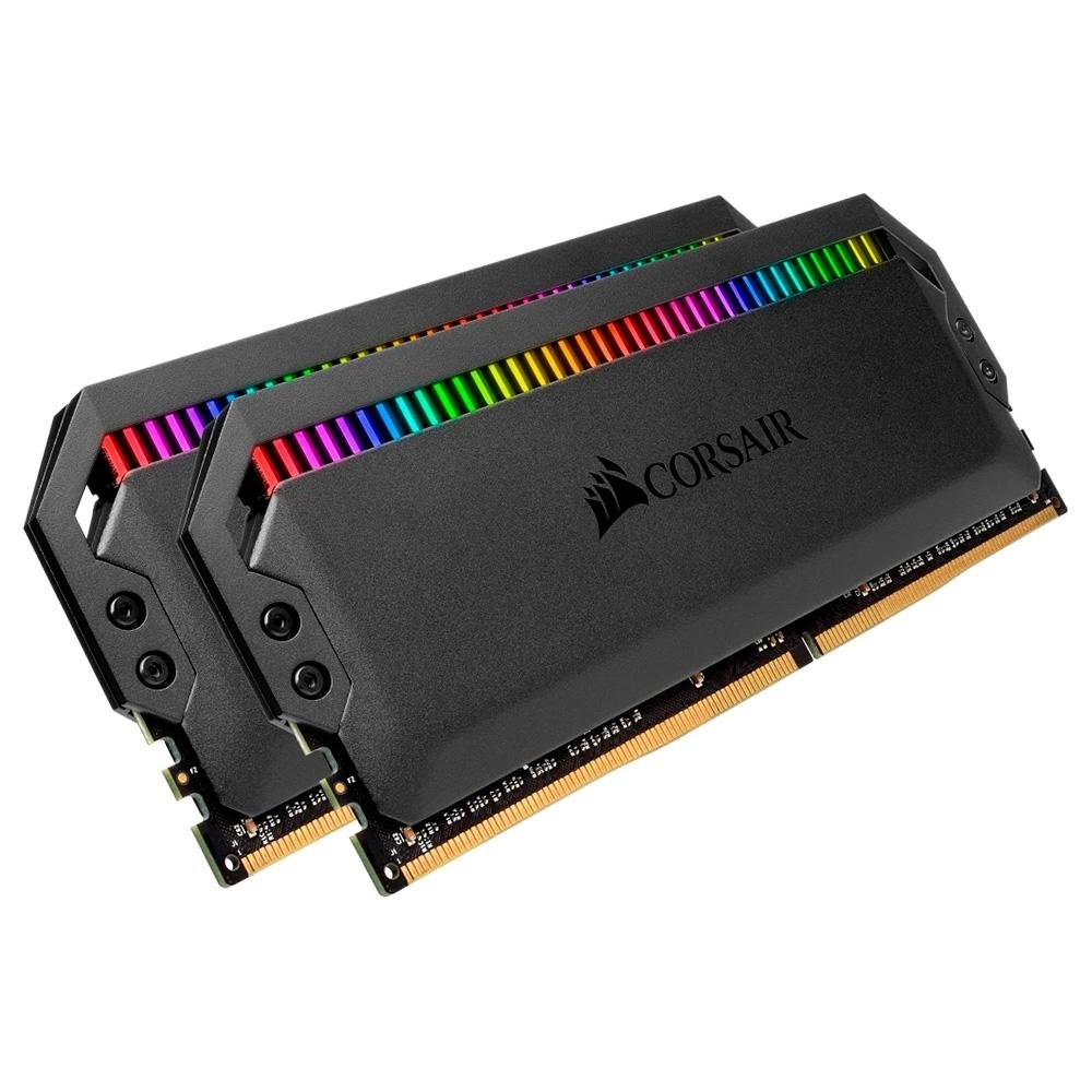 Memória RAM Corsair Dominator Platinum RGB, 64GB (2x32GB), 3200MHz, DDR4, CL16, Preto - CMT64GX4M2E3200C16 Memória RAM Corsair Dominator Platinum RGB, 64GB (2x32GB), 3200MHz, DDR4, CL16, Preto - CMT64GX4M2E3200C16