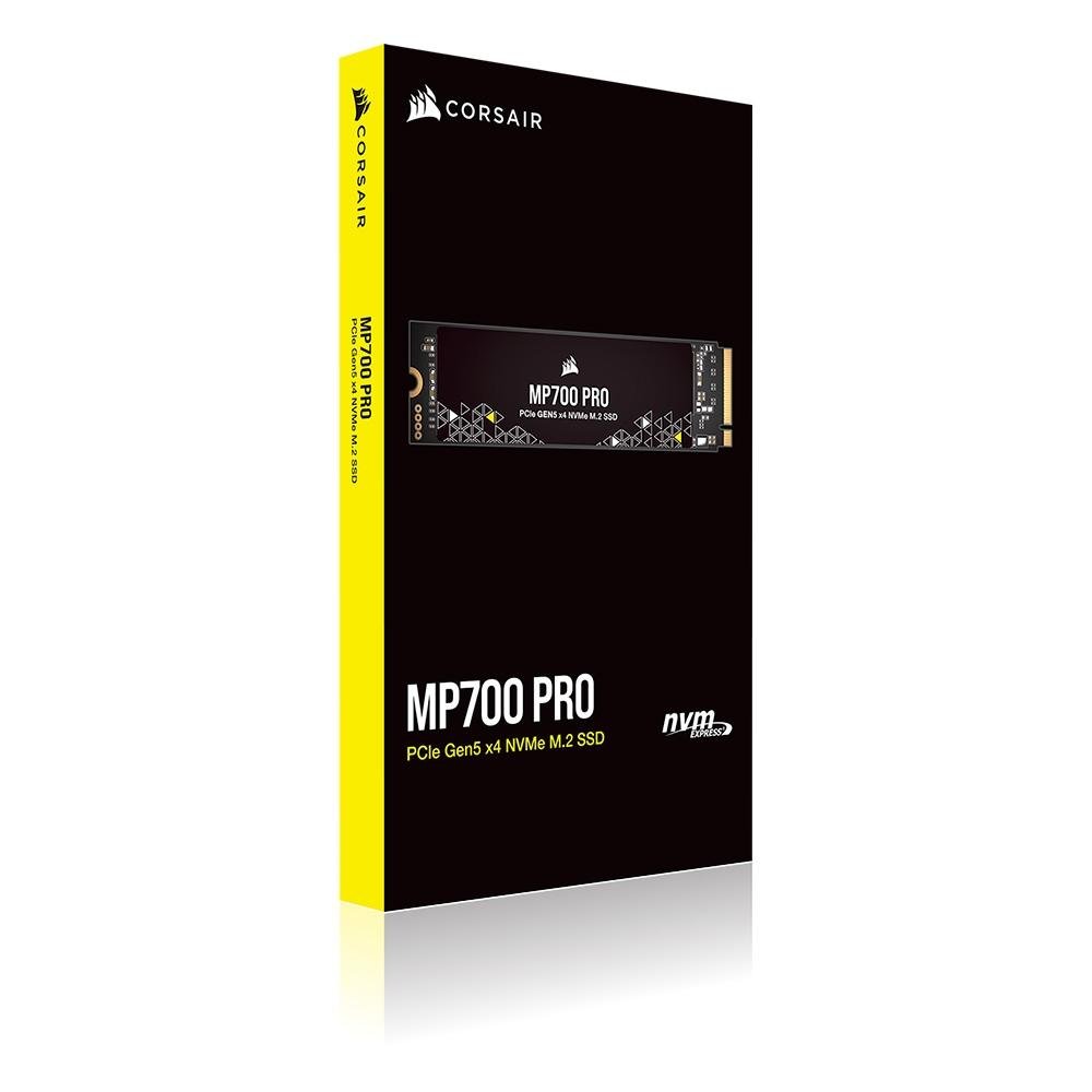 SSD Corsair MP700 Pro, 4TB, M.2 NVMe, Leitura 12400MB/s e Gravação 11800MB/s, Preto - CSSD-F4000GBMP700PNH