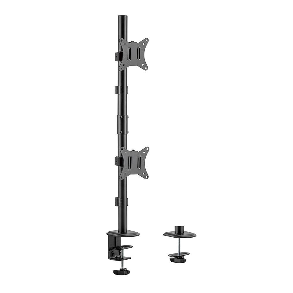 Suporte de Mesa Vertical para 2 Monitores de 17" a 32" Vinik, Ajuste de rotação, VESA, Preto - SMD420B