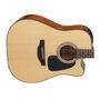 Violão Takamine - Folk Elétrico Aço com Cutway Natural - ED4DC N TP-4T