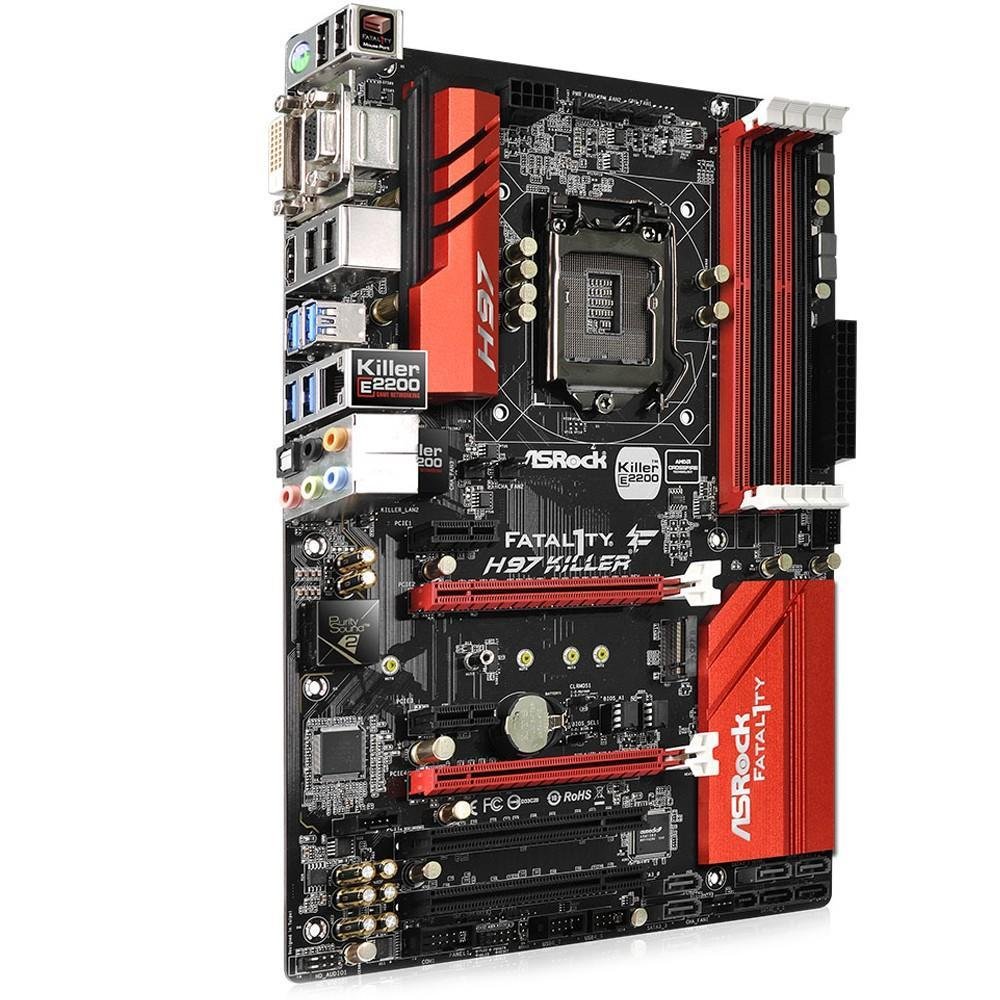 Placa-Mãe ASRock p/ Intel LGA 1150 ATX Fatal1ty H97 Killer M.2, D-Sub, DVI-D, HDMI, 6 x USB 3.0