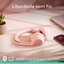 Headset Sem Fio Logitech Zone 300 Com Microfone com Cancelamento de Ruído, Conexão Bluetooth, Bateria Recarregável via USB-C, Rosa - 981-001411