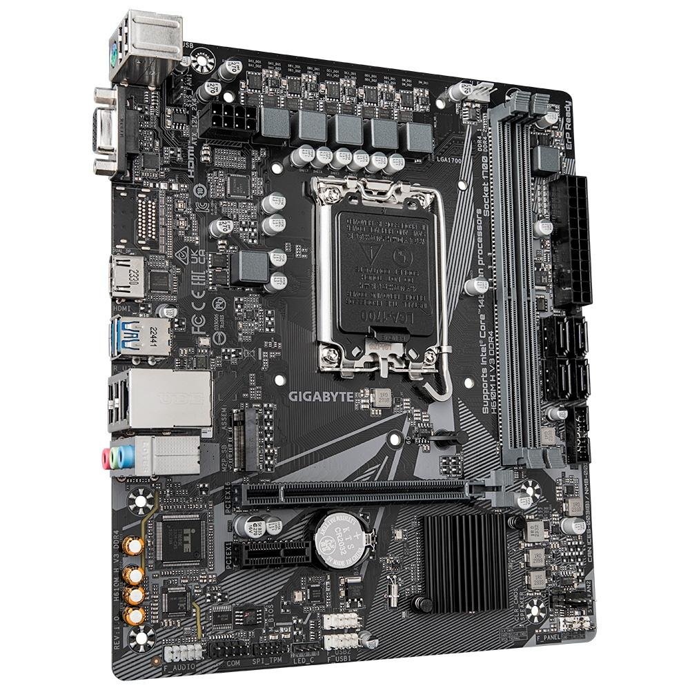 Placa-Mãe Gigabyte H610M H V3, Intel LGA 1700, M-ATX, DDR4, M.2, Preto - H610M H V3