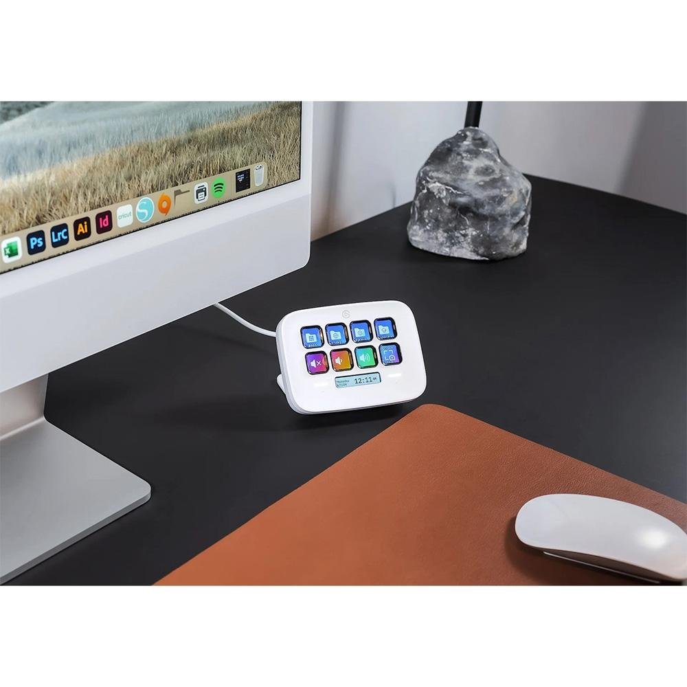 Mesa controladora Streaming Elgato Stream Deck Neo, 8 teclas LCD, USB - 10GBJ9901