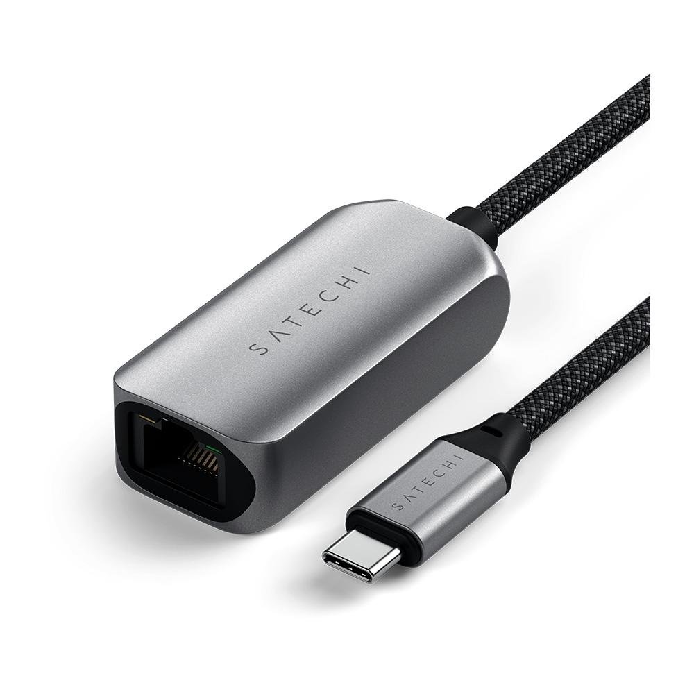 Adaptador de Rede Satechi Gigabit Ethernet, USB-C 2.5, Cinza - ST-AE25M