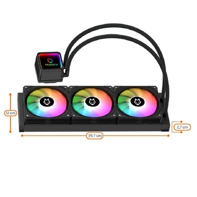 Water Cooler Husky Freezy, Iluminação ARGB, 360mm, AMD e Intel, Preto - HWT300PT
