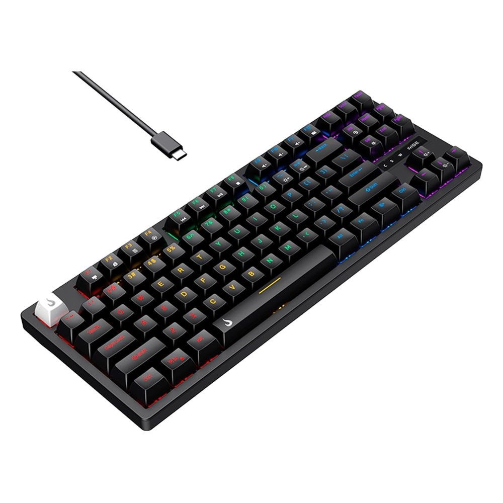 Teclado Mecânico Gamer Rise Mode GM2 Pro Black RGB Rainbow Switch Outemu Brown - RM-TCM-GM2-BBRO