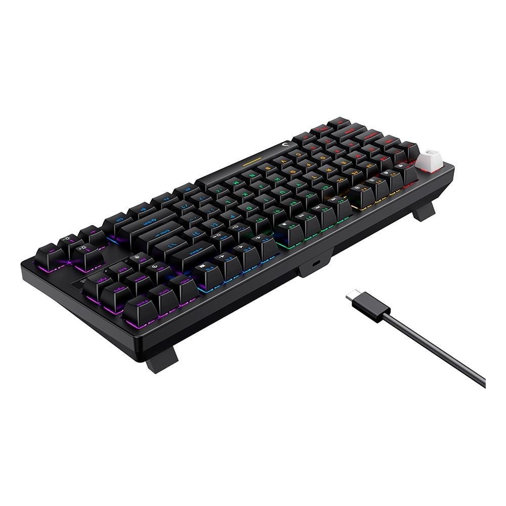 Teclado Mecânico Gamer Rise Mode GM2 Pro Black RGB Rainbow Switch Outemu Brown - RM-TCM-GM2-BBRO