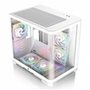 Gabinete Gamer Rise Mode Glass Curvo, M-ATX, Lateral e Frente em Vidro Temperado, Branco - RM-GA-GC-FW